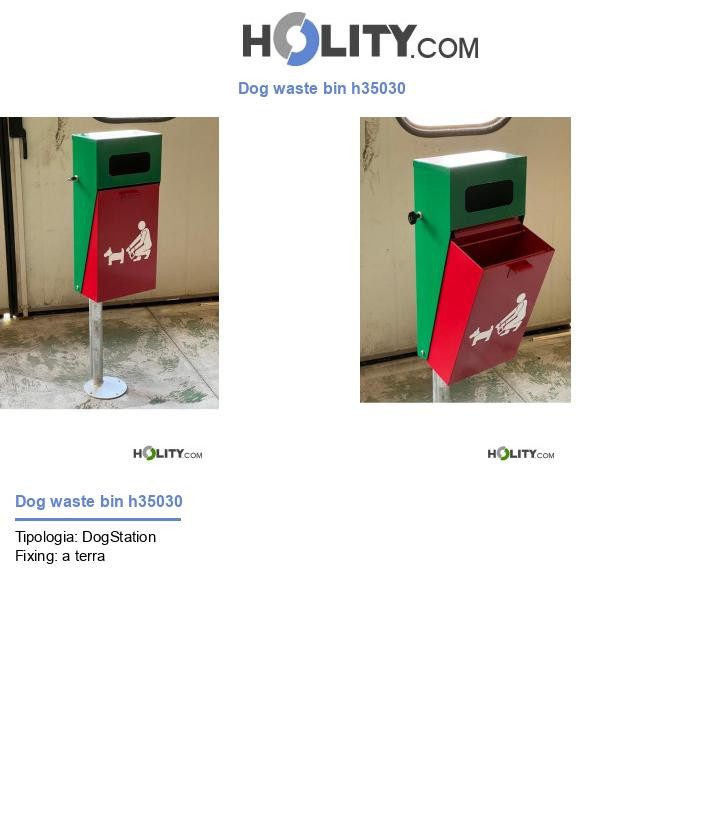 Dog waste bin h35030