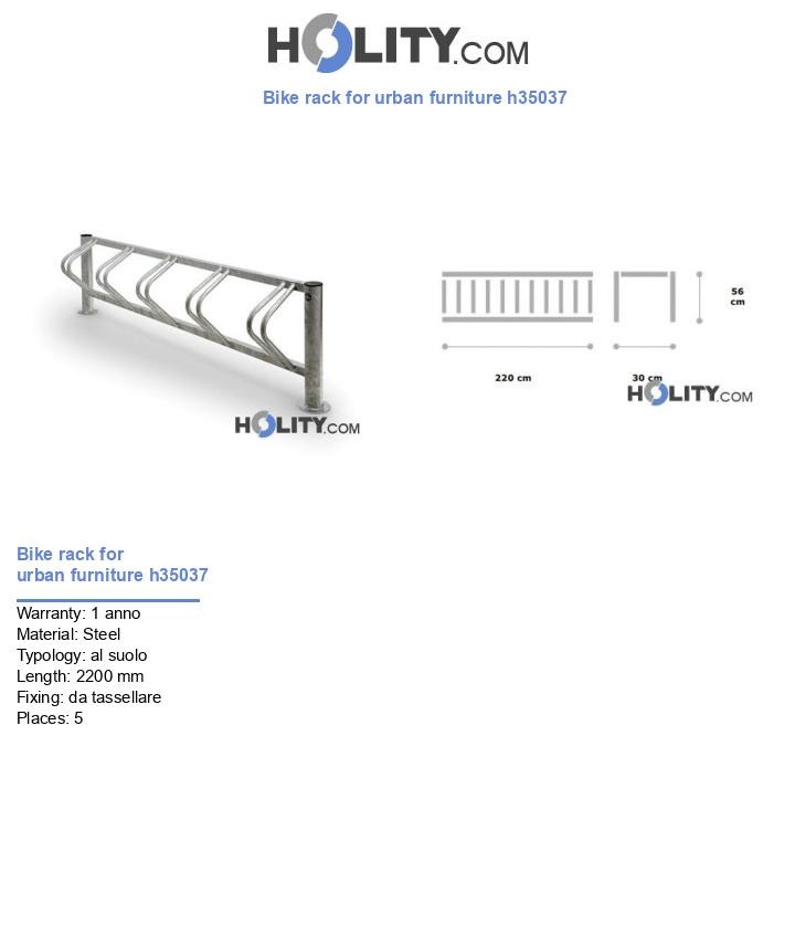 Bike rack for urban furniture h35037
