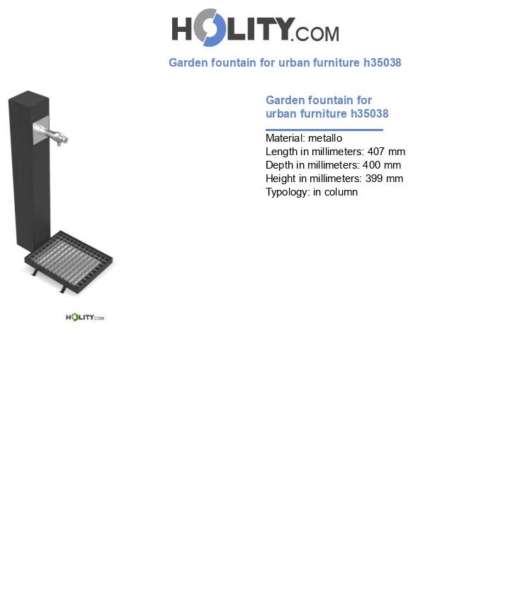 Garden fountain for urban furniture h35038