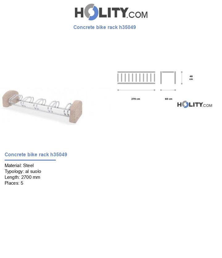 Concrete bike rack h35049
