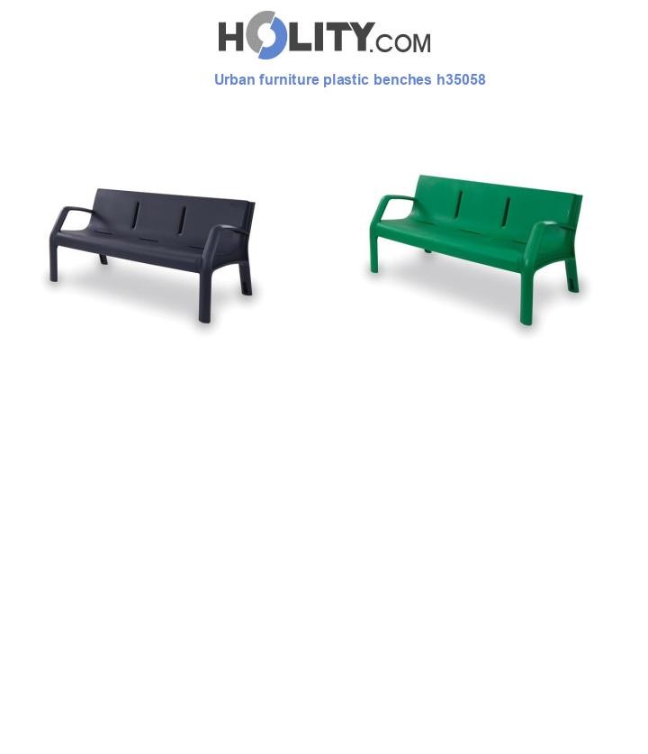 Urban furniture plastic benches h35058