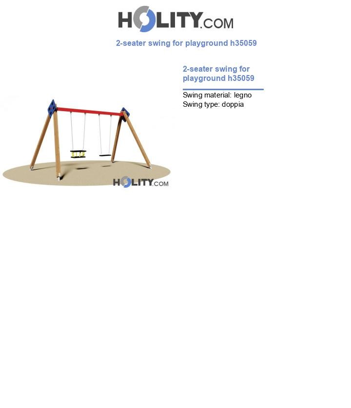 2-seater swing for playground h35059