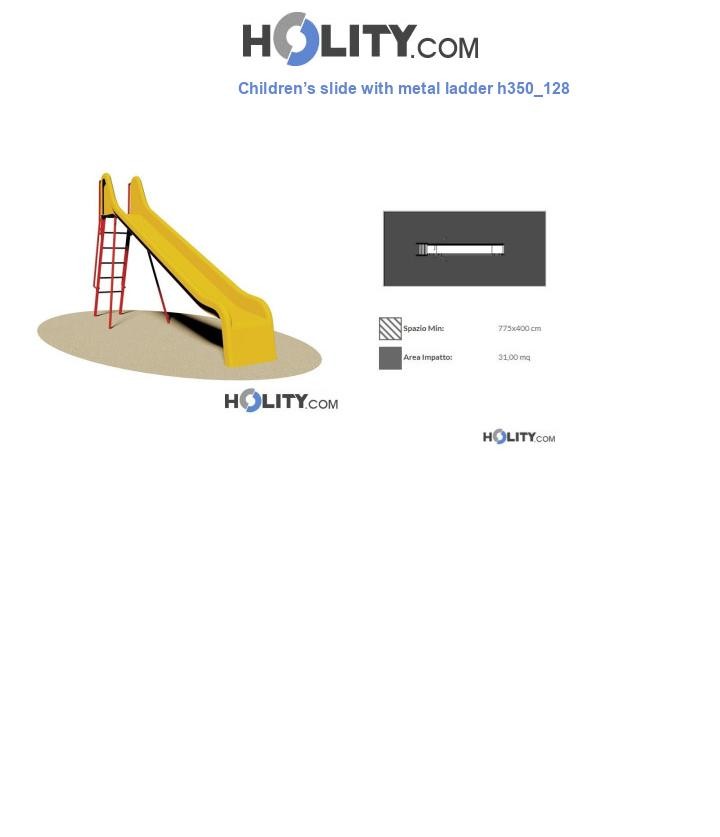 Children’s slide with metal ladder h350_128