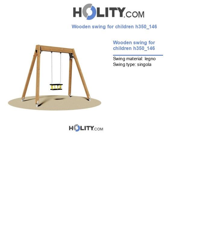 Wooden swing for children h350_146