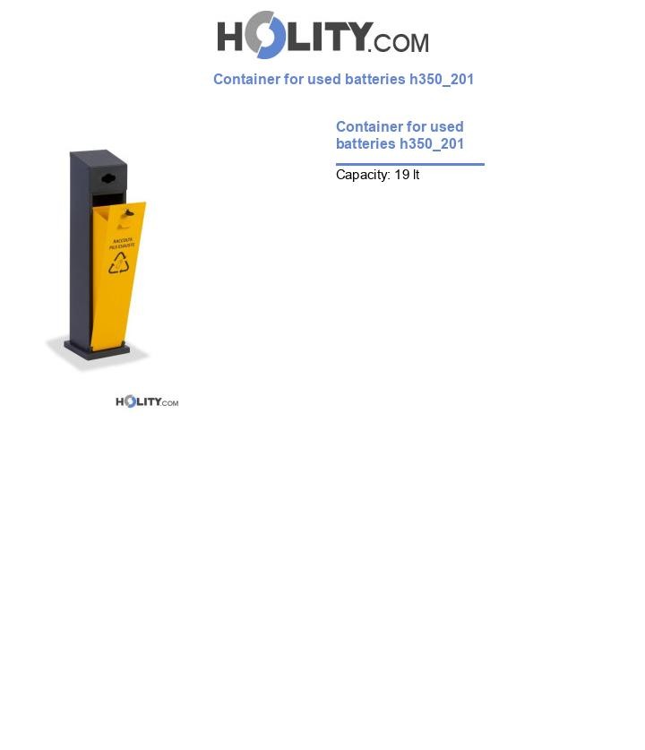 Container for used batteries h350_201