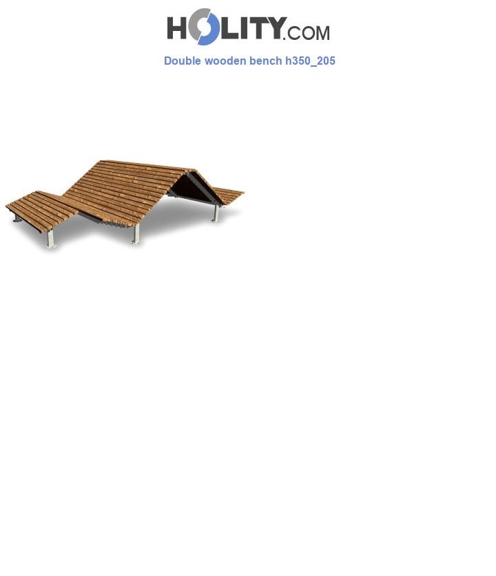 Double wooden bench h350_205