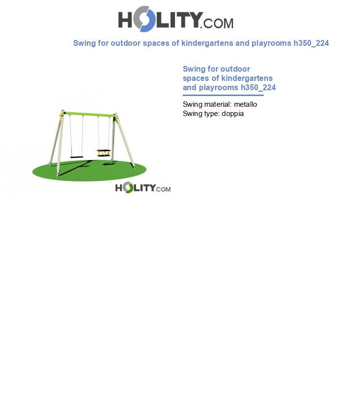 Swing for outdoor spaces of kindergartens and playrooms h350_224