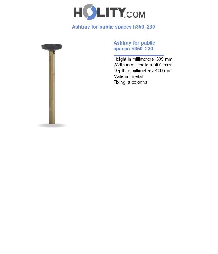 Ashtray for public spaces h350_230