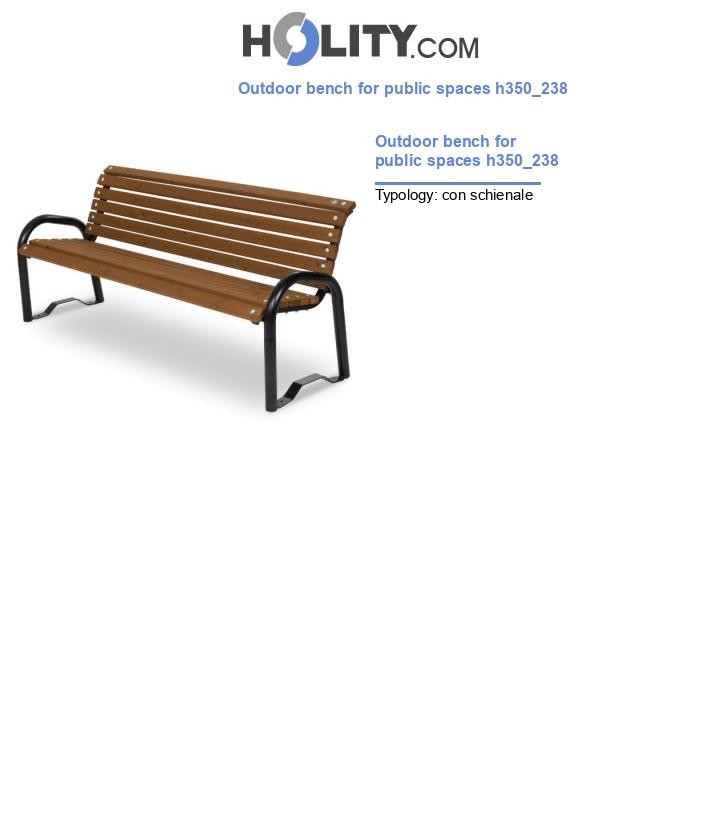 Outdoor bench for public spaces h350_238