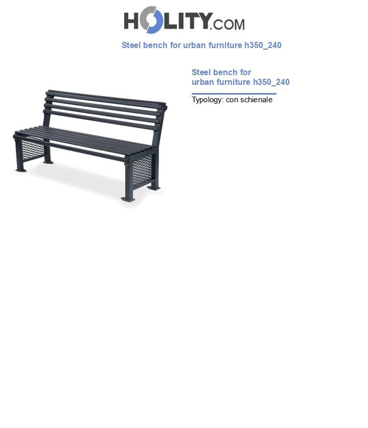 Steel bench for urban furniture h350_240