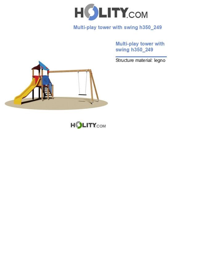 Multi-play tower with swing h350_249