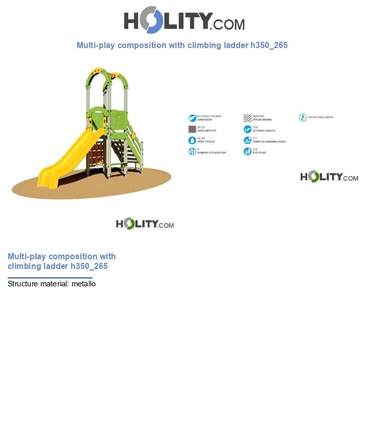 Multi-play composition with climbing ladder h350_265