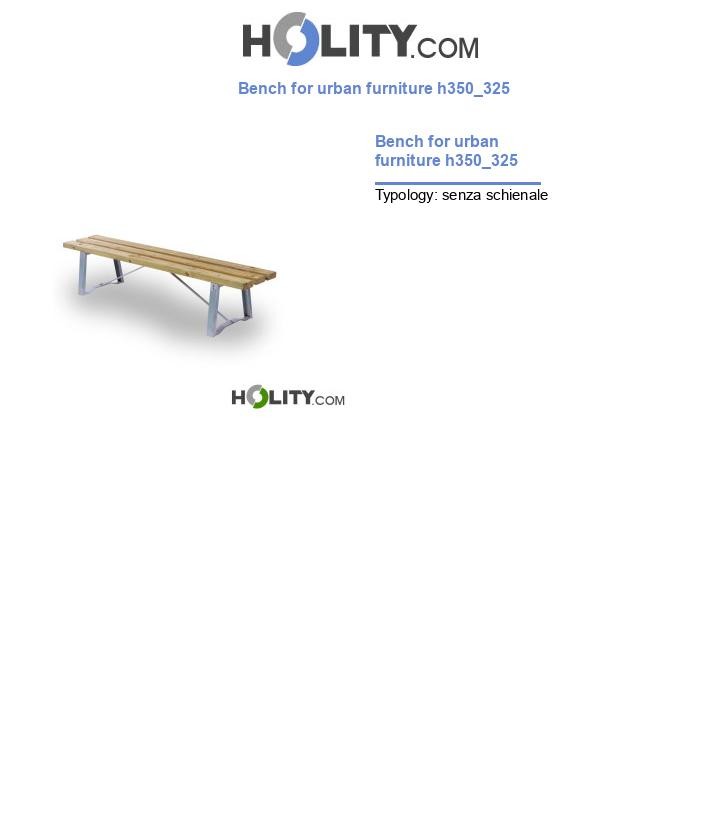 Bench for urban furniture h350_325