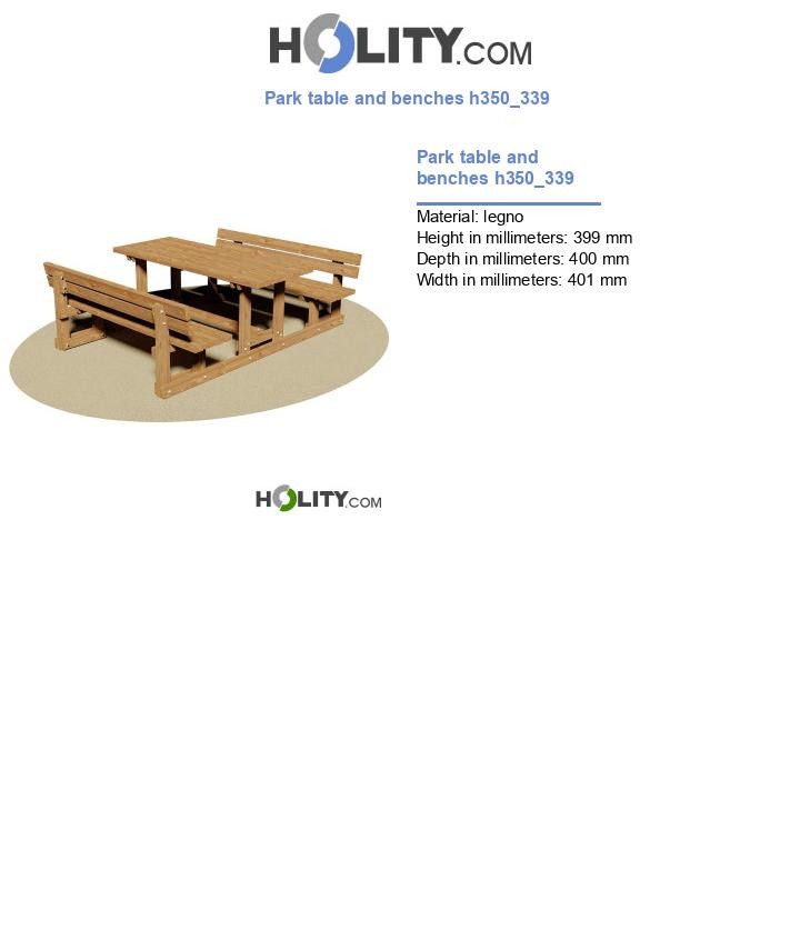 Park table and benches h350_339