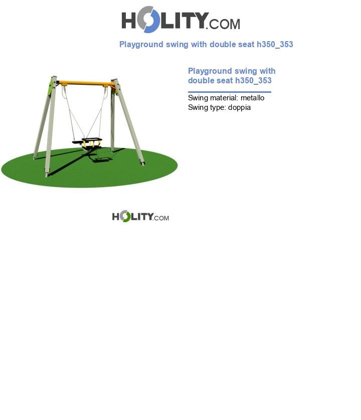 Playground swing with double seat h350_353