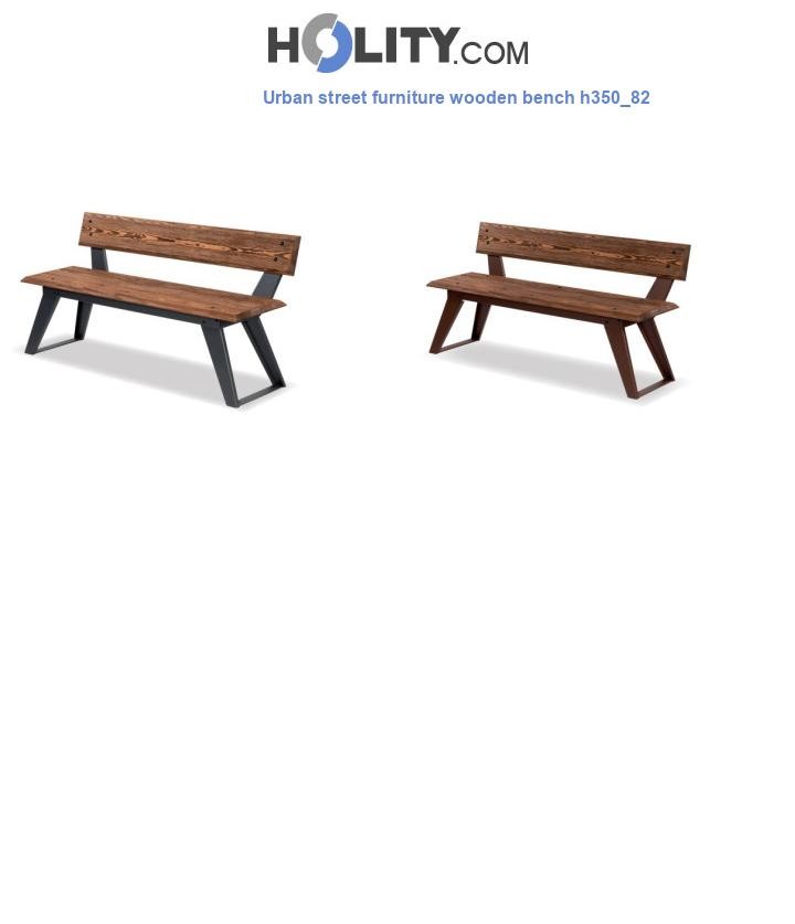 Urban street furniture wooden bench h350_82