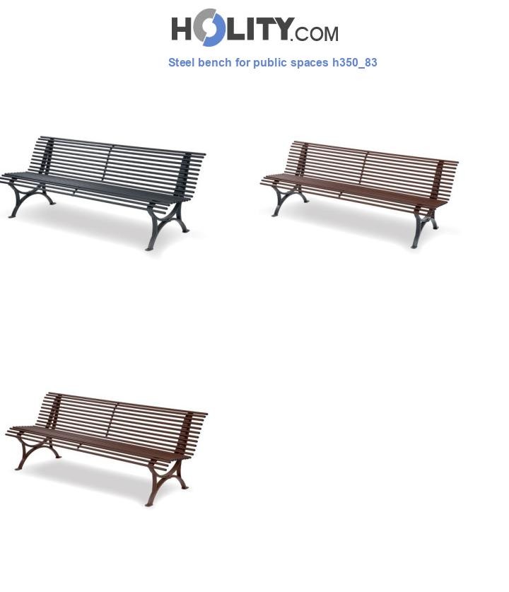 Steel bench for public spaces h350_83