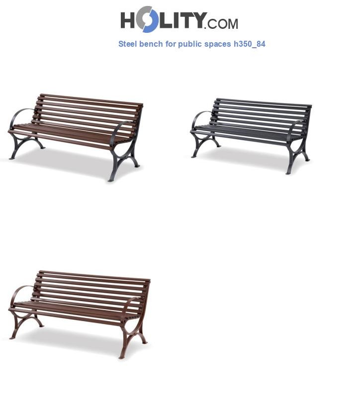 Steel bench for public spaces h350_84