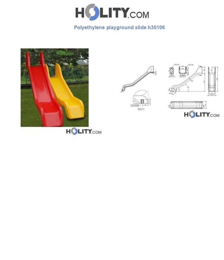 Polyethylene playground slide h35106