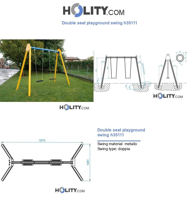 Double seat playground swing h35111