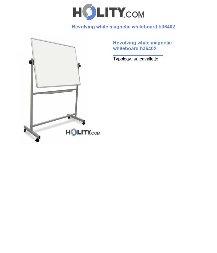 Revolving white magnetic whiteboard h36402