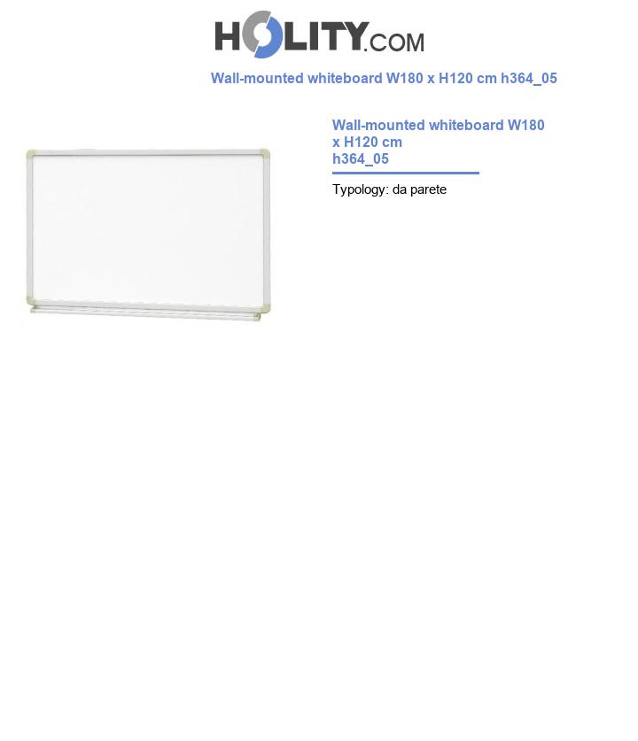 Wall-mounted whiteboard W180 x H120 cm h364_05