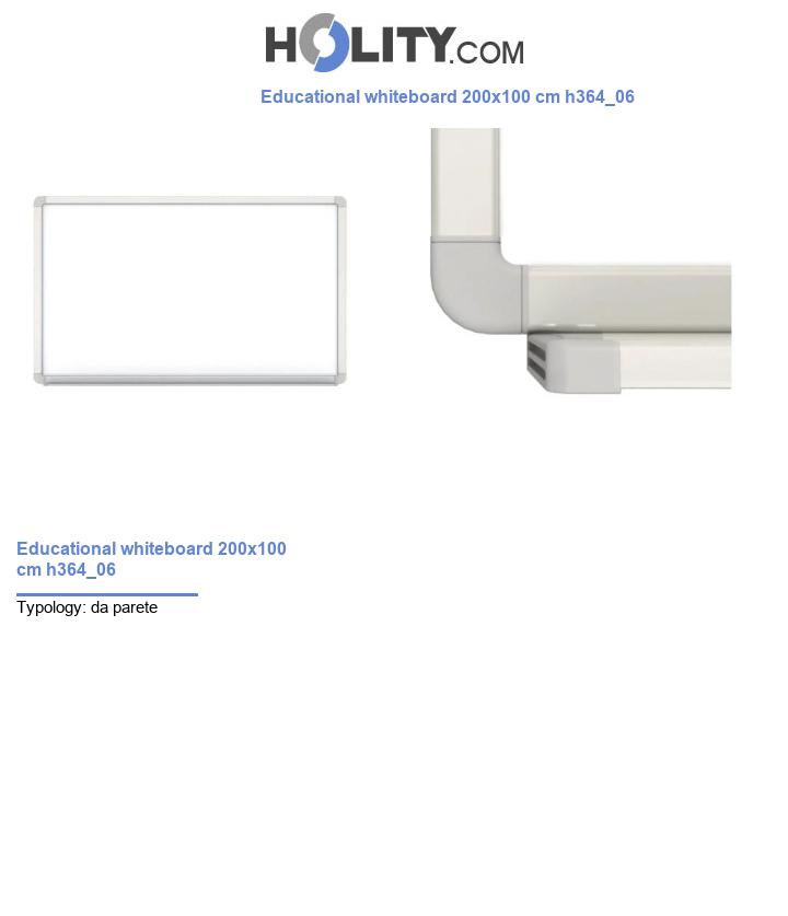Educational whiteboard 200x100 cm h364_06