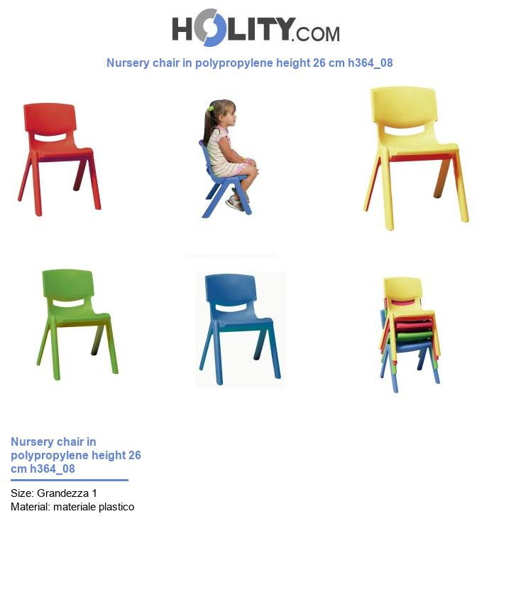 Nursery chair in polypropylene height 26 cm h364_08
