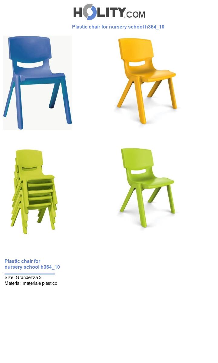 Plastic chair for nursery school h364_10