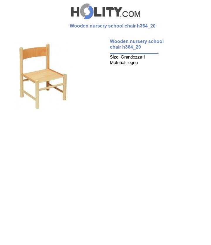 Wooden nursery school chair h364_20