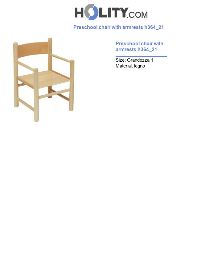 Preschool chair with armrests h364_21