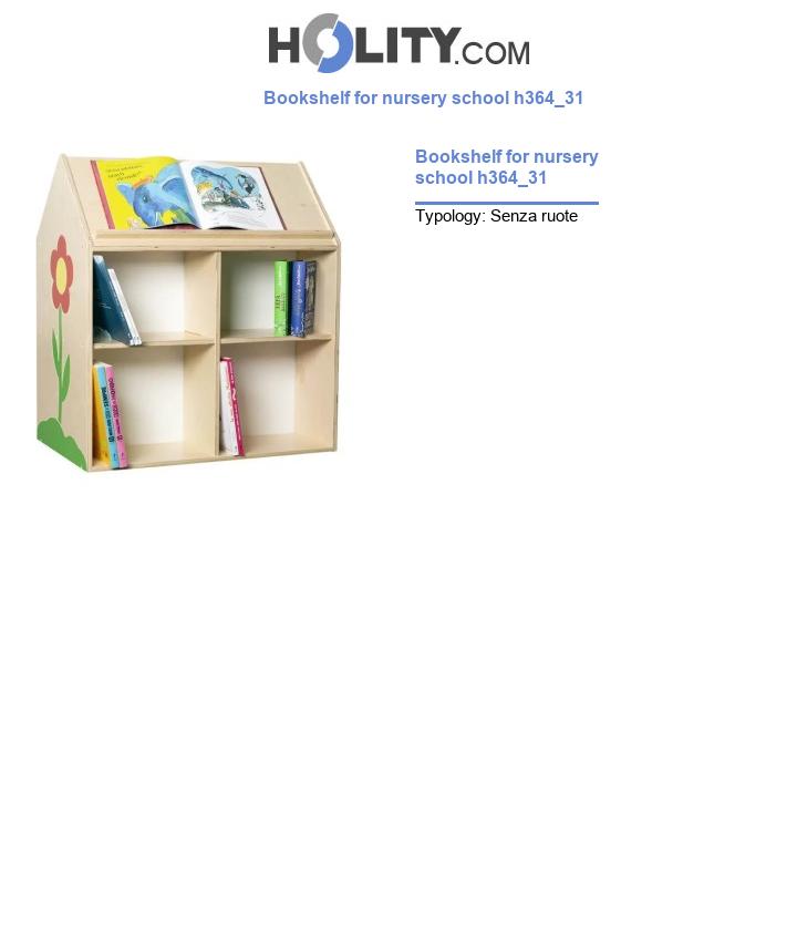 Bookshelf for nursery school h364_31