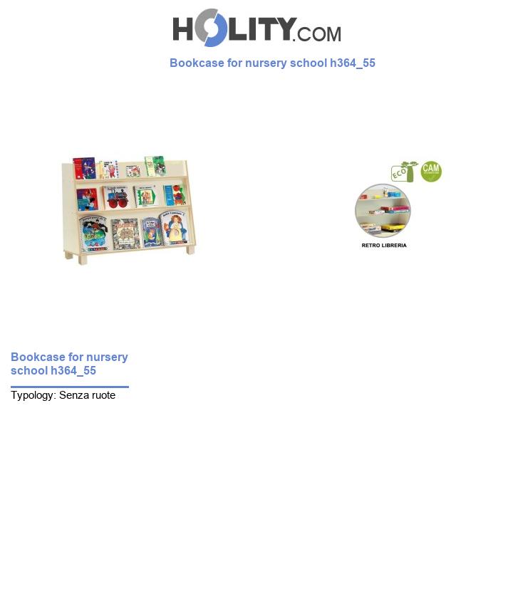 Bookcase for nursery school h364_55