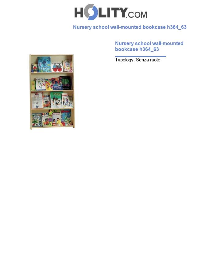 Nursery school wall-mounted bookcase h364_63