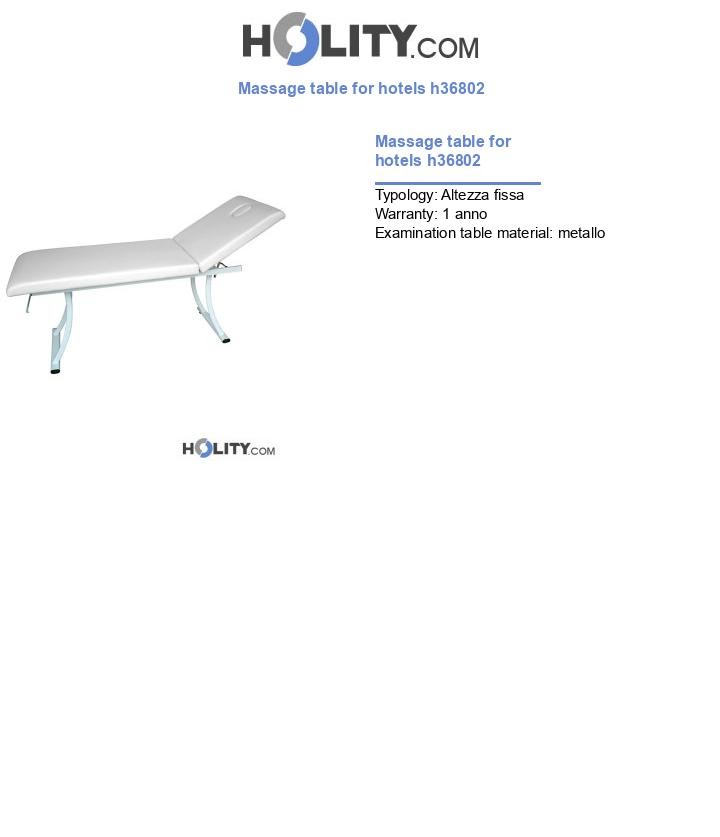 Massage table for hotels h36802