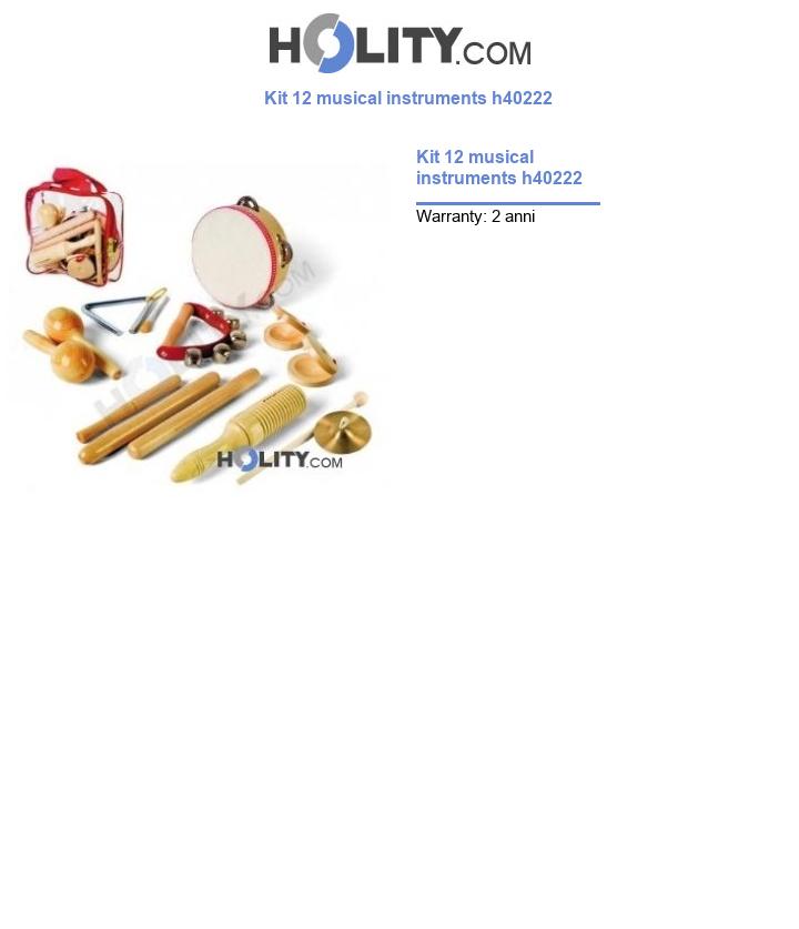 Kit 12 musical instruments h40222