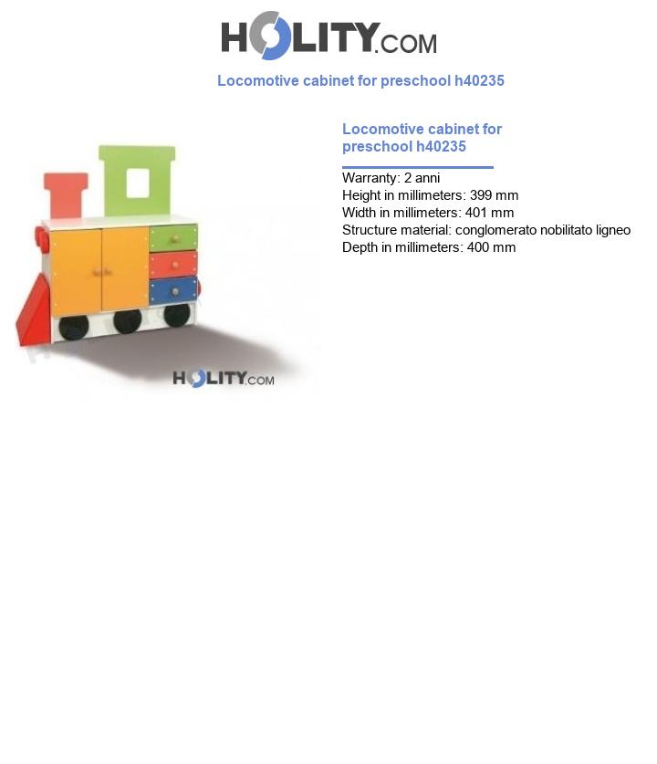 Locomotive cabinet for preschool h40235