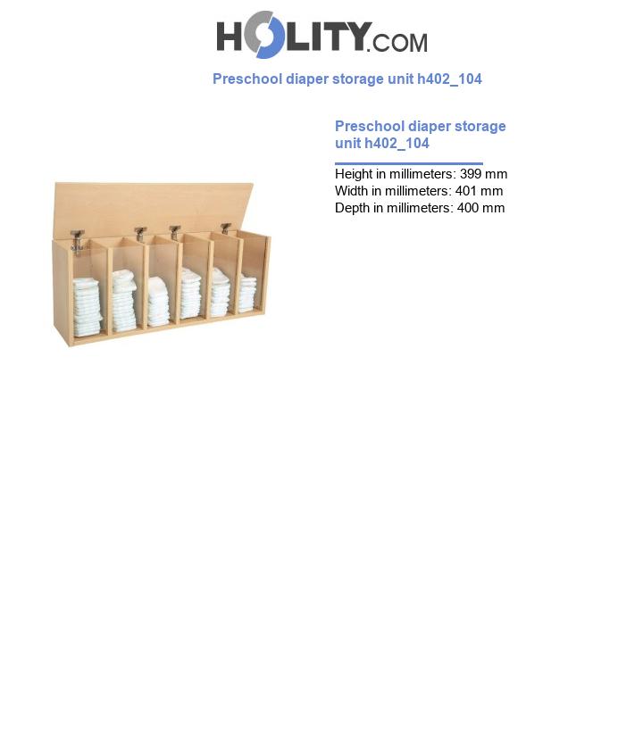 Preschool diaper storage unit h402_104