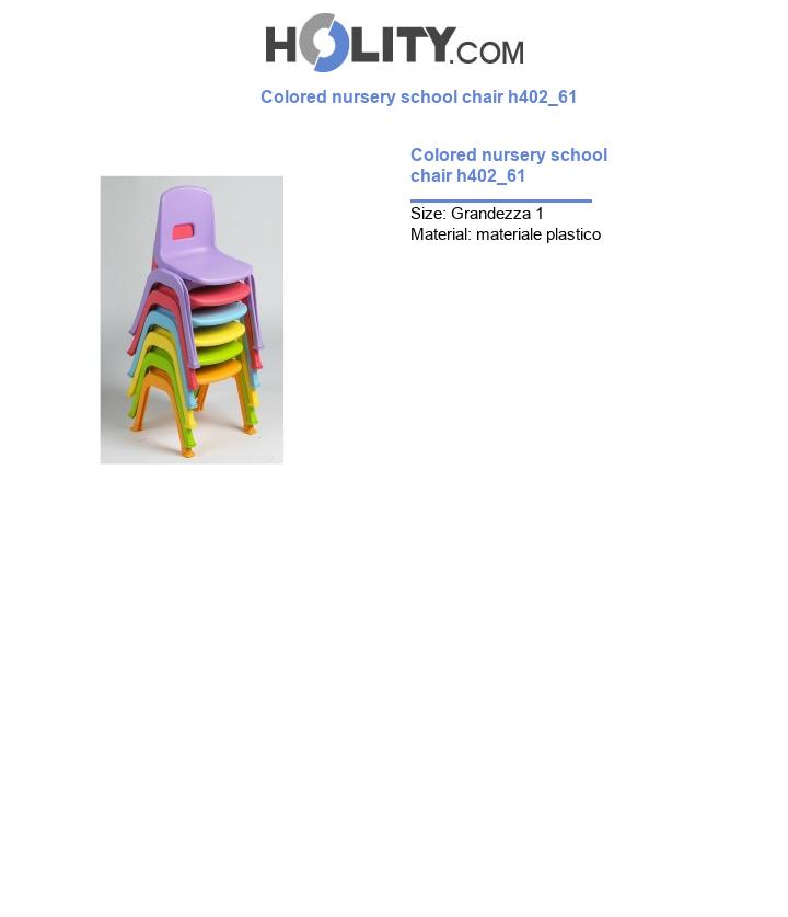 Colored nursery school chair h402_61