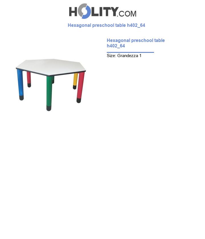 Hexagonal preschool table h402_64