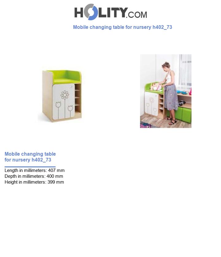 Mobile changing table for nursery h402_73