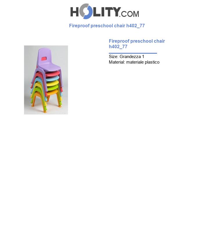 Fireproof preschool chair h402_77
