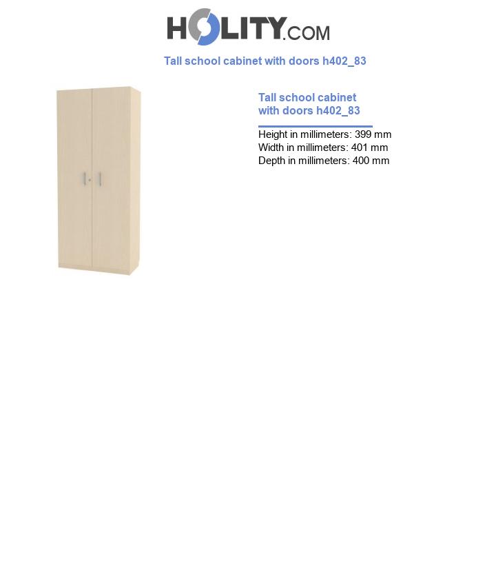 Tall school cabinet with doors h402_83