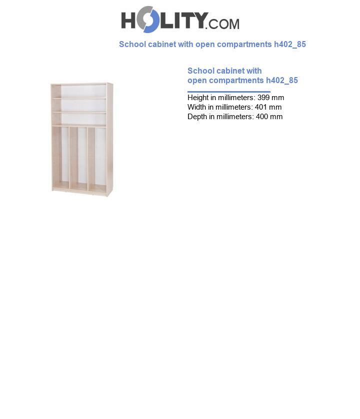 School cabinet with open compartments h402_85