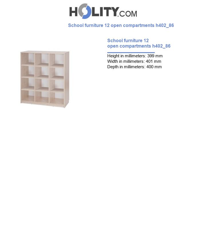 School furniture 12 open compartments h402_86