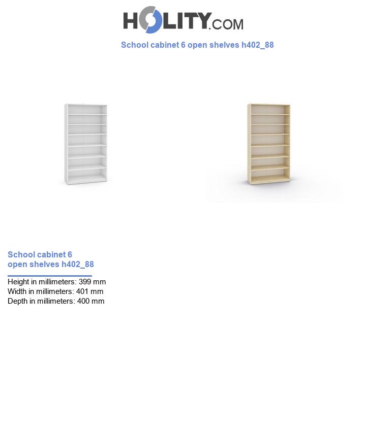 School cabinet 6 open shelves h402_88