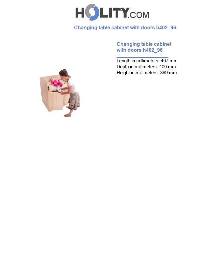 Changing table cabinet with doors h402_96