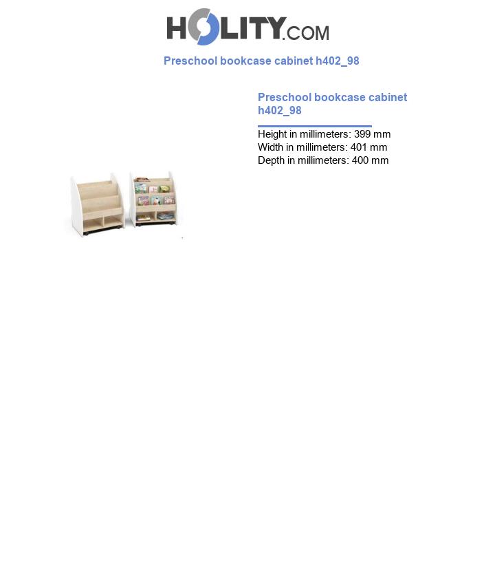 Preschool bookcase cabinet h402_98