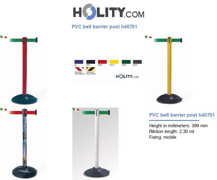 PVC belt barrier post h40701
