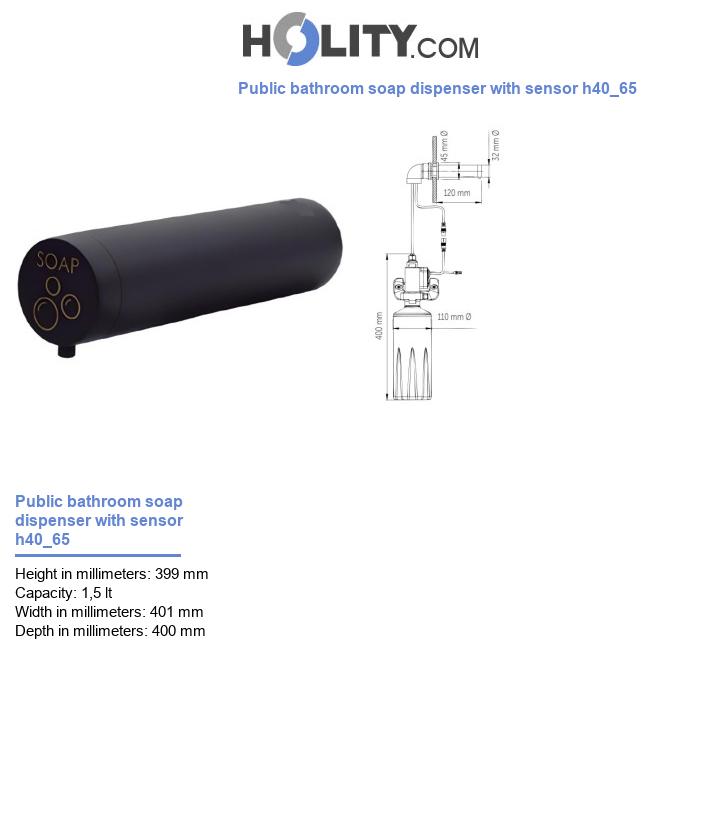 Public bathroom soap dispenser with sensor h40_65